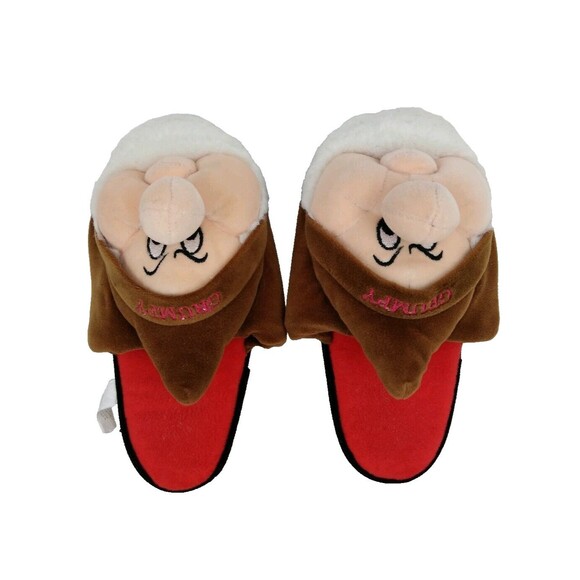 Vintage Walt Disney Grumpy Snow-White Seven Dwarfs House Slippers Medium - Picture 5 of 7